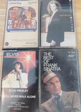 Vintage Cassette Tapes 4 Carole King, Elvis, Michael Bolton, Frank Sinatra